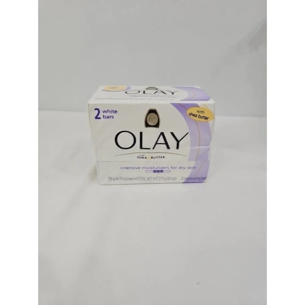 Olay Moisturizer 2 White Bars W/Shea Butter Intensive DISCONTINUED For‎ Dry Skin